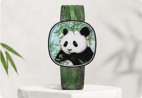FA001 Manman Panda watch with bamboo shadow